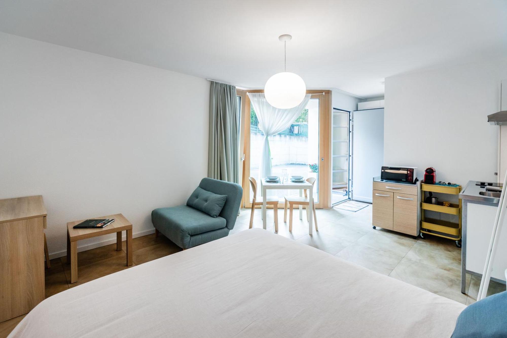 Easy Flat Vezia, Indipendent Entrance, Free Parking Daire Lugano Oda fotoğraf